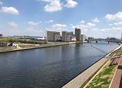 ＡＬＳＯＫケアホーム荒川西尾久の隣の隅田川